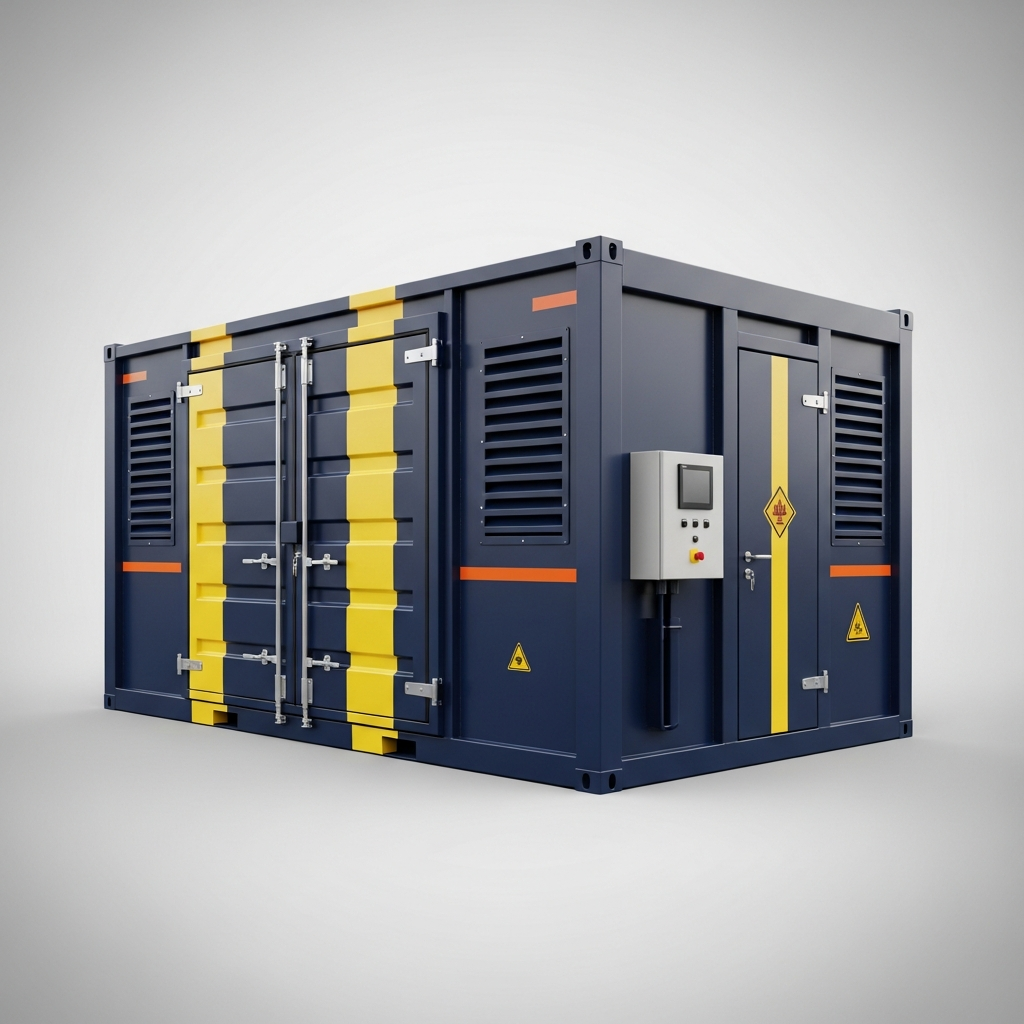 FyerBx battery storage and repair container for large-scale operations